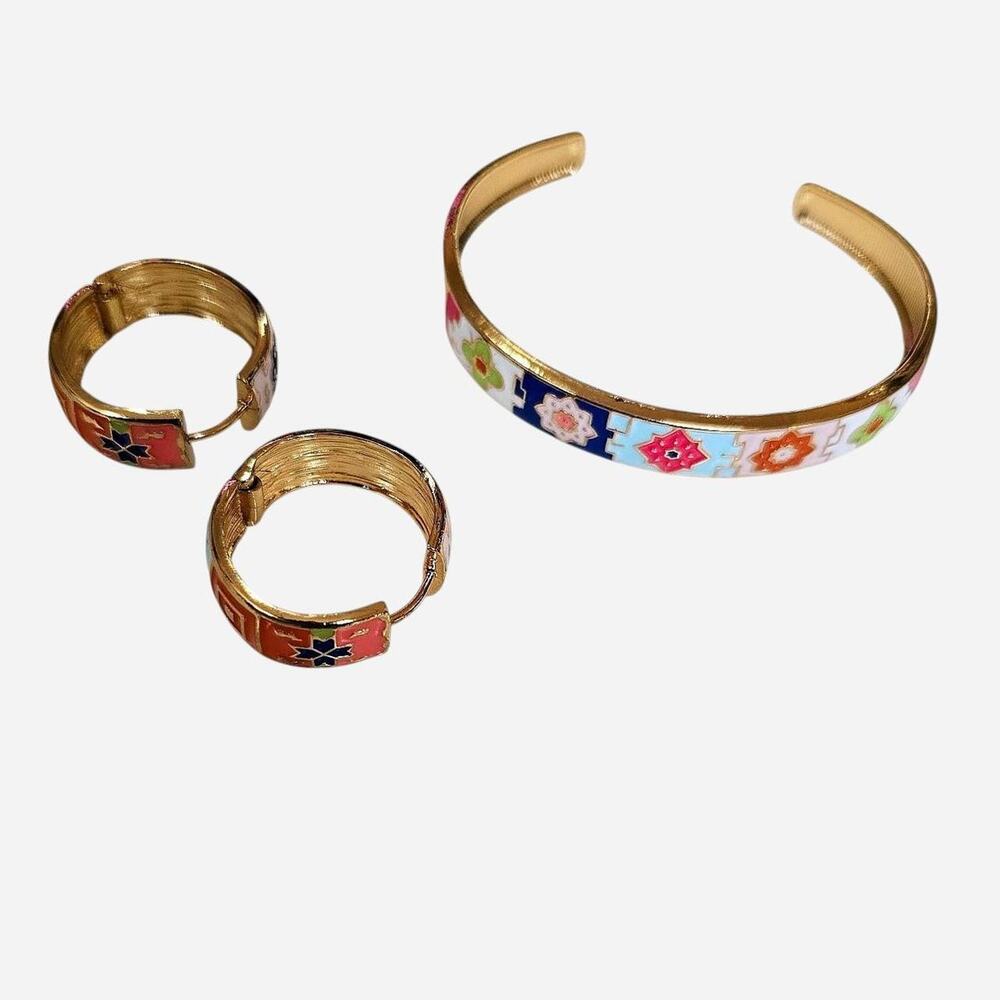 Southwest inspired cuff with earrings